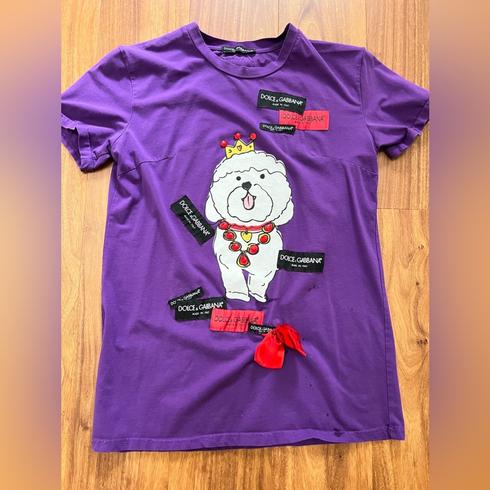 White DG dog t-shirt